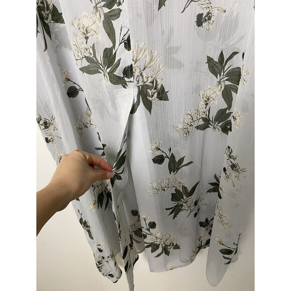 Lucky Brand Caftan Swim Cover-up Long Swimwear Vacation Beach One Size Button Up - Picture 11 of 13